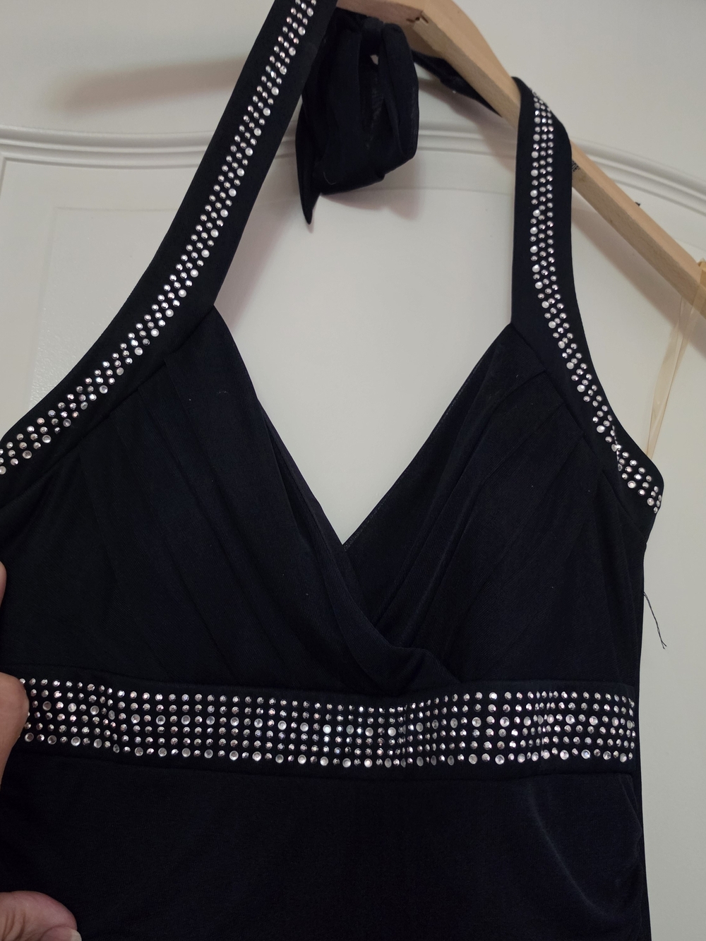 Trixxi Navy blue Party Dress with Silver Accent